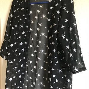 Black and White Star Kimono